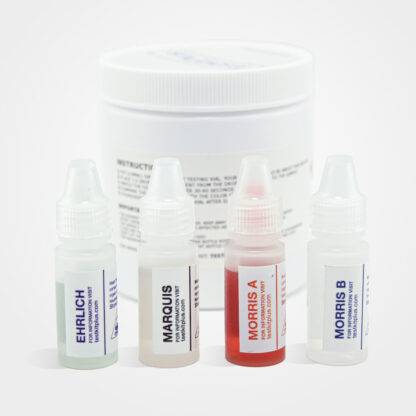 Essential Drug Test Kit Package includes Marquis, Morris, and Ehrlich tests.